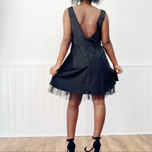 Kopa Satin V-Neck Sleeveless A-Line Ruffled Lace Hem Dress Size S - Picture 11 of 15